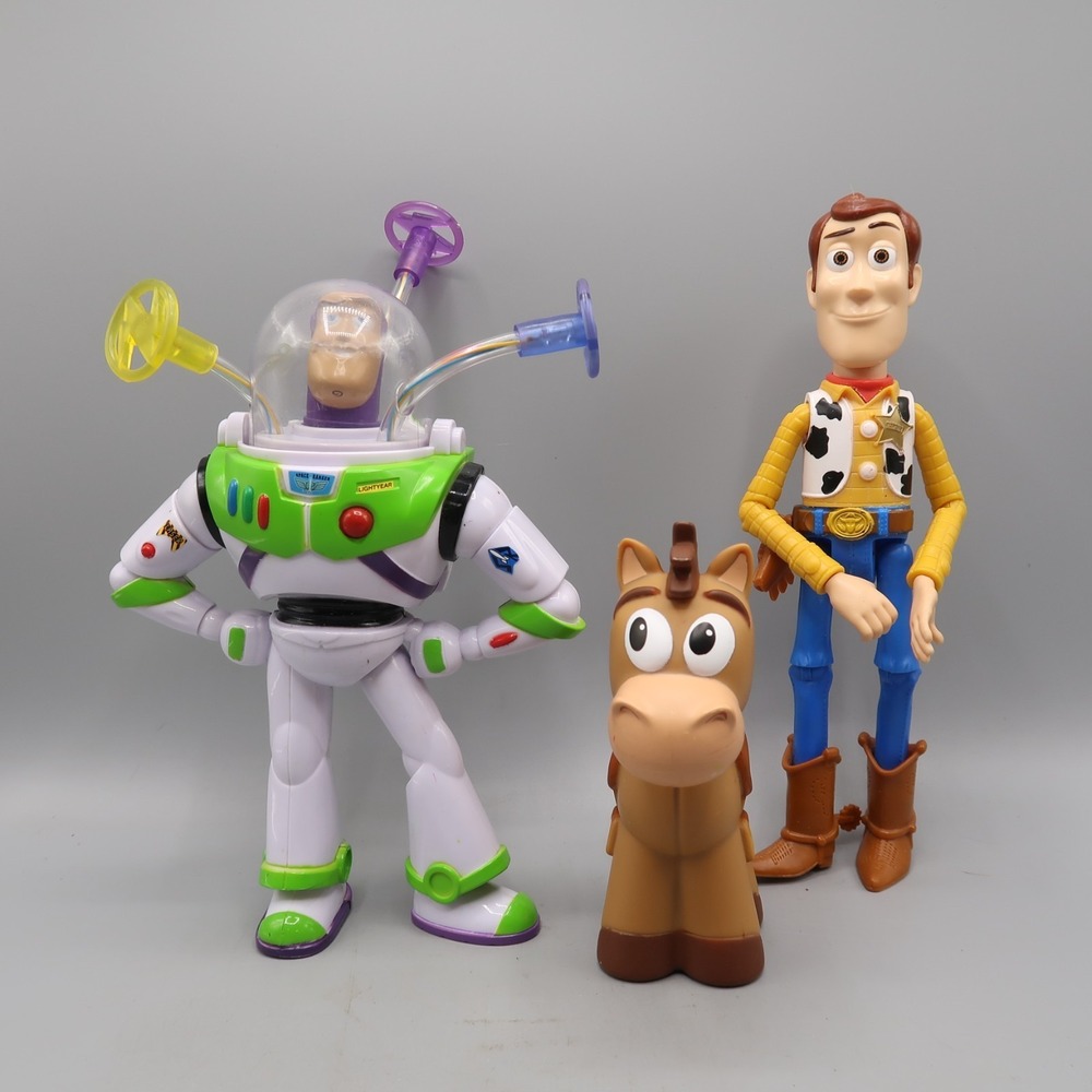 Disney Parks Toy Story Buzz Lightyear Light Up Spinner Woody Bullseye lot